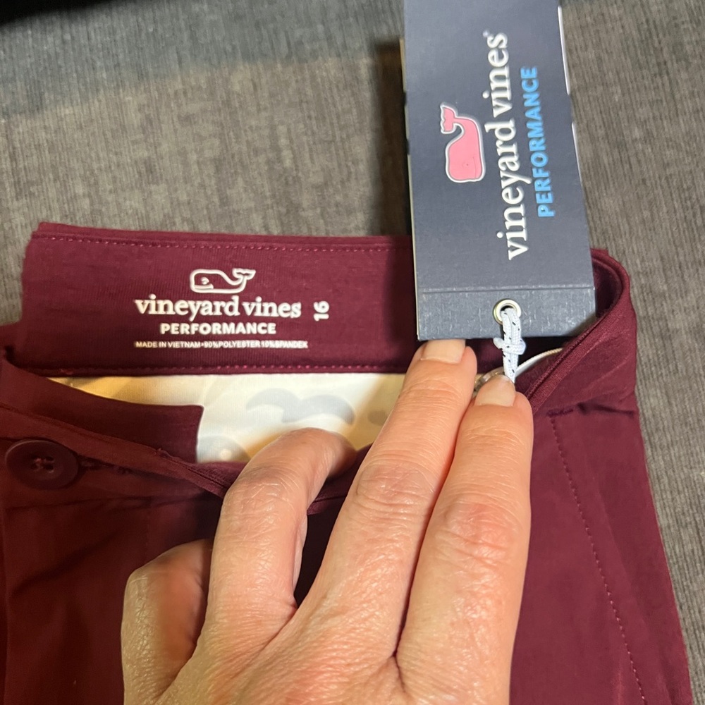 Vineyard Vines Burgundy Performance pants